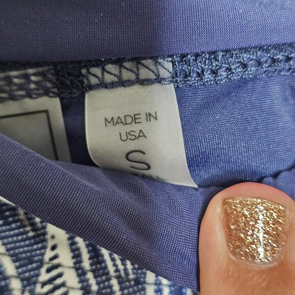 NWT foraygolf front pocket skirt navy white palm print skort tennis size small - Picture 4 of 8